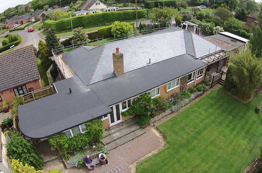 Felt Flat Roof - Aerial Shot